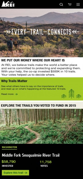 Voters earned $58,790 for the Middle Fork Trail