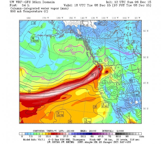 Atmospheric River from Cliff Mass weather blog